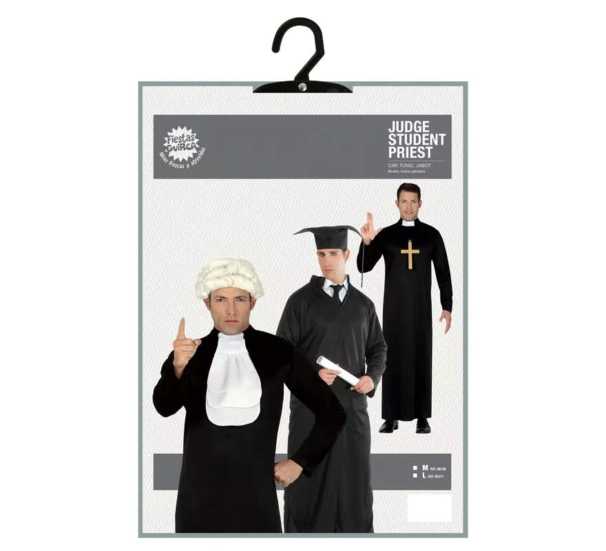 Translation missing: es.Disfraz de Estudiante, Cura y Juez 3 en 1 para hombre