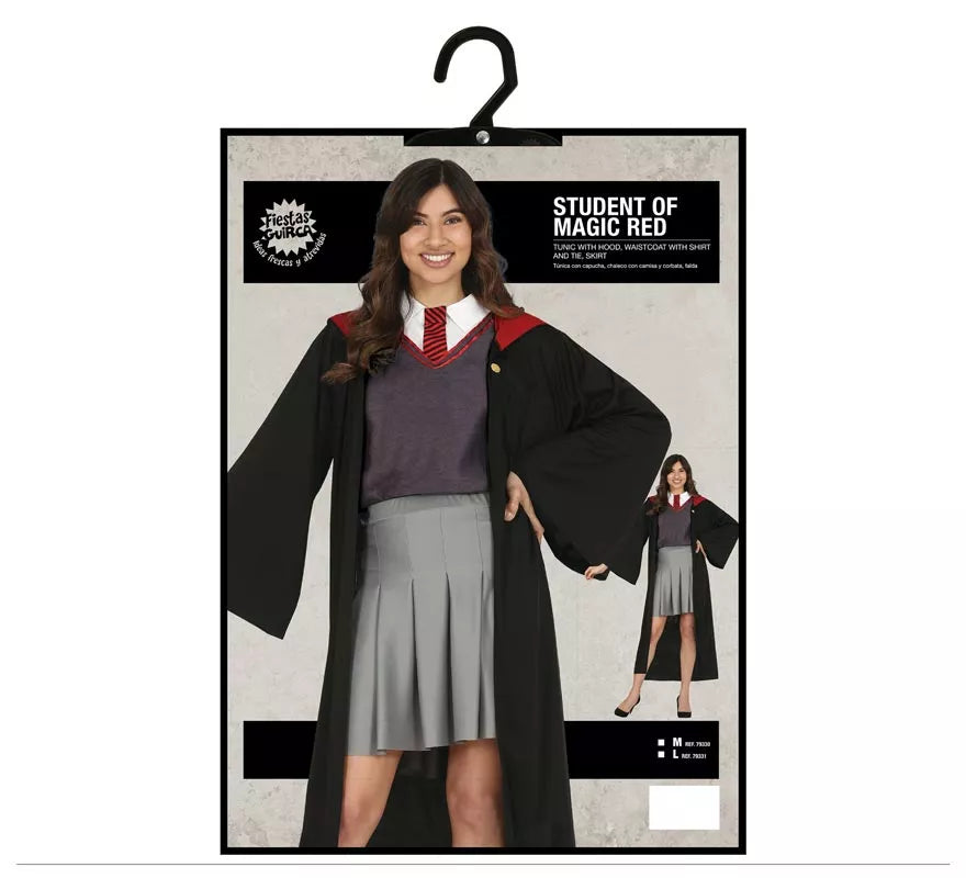 Translation missing: it.Disfraz de Estudiante de Magia Rojo para mujer
