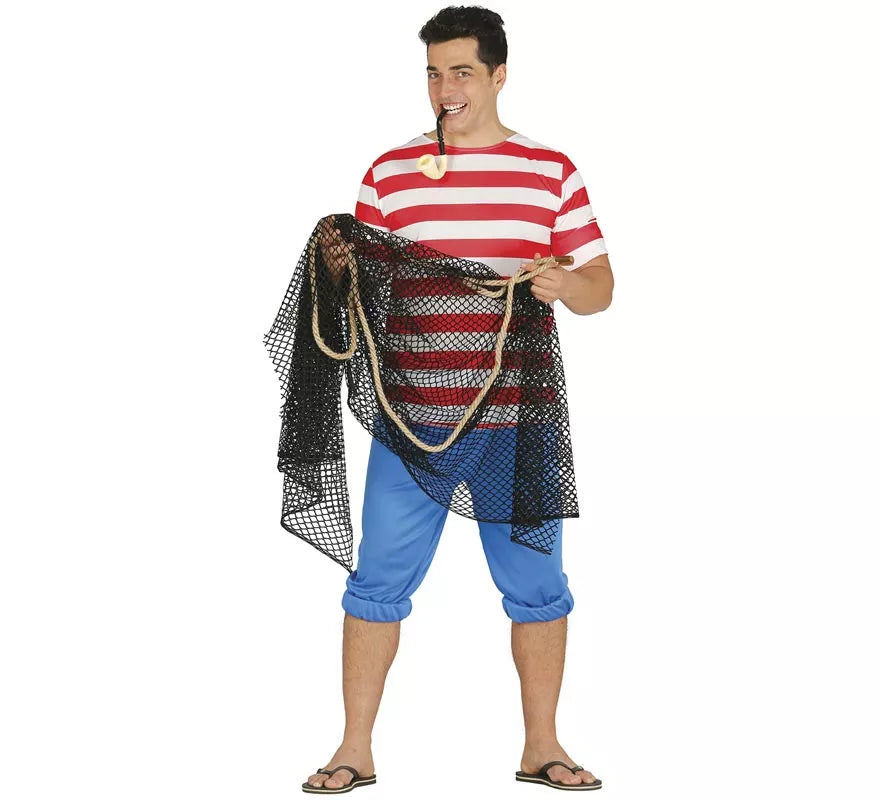 Translation missing: it.Disfraz de Excursionista a rayas para hombre