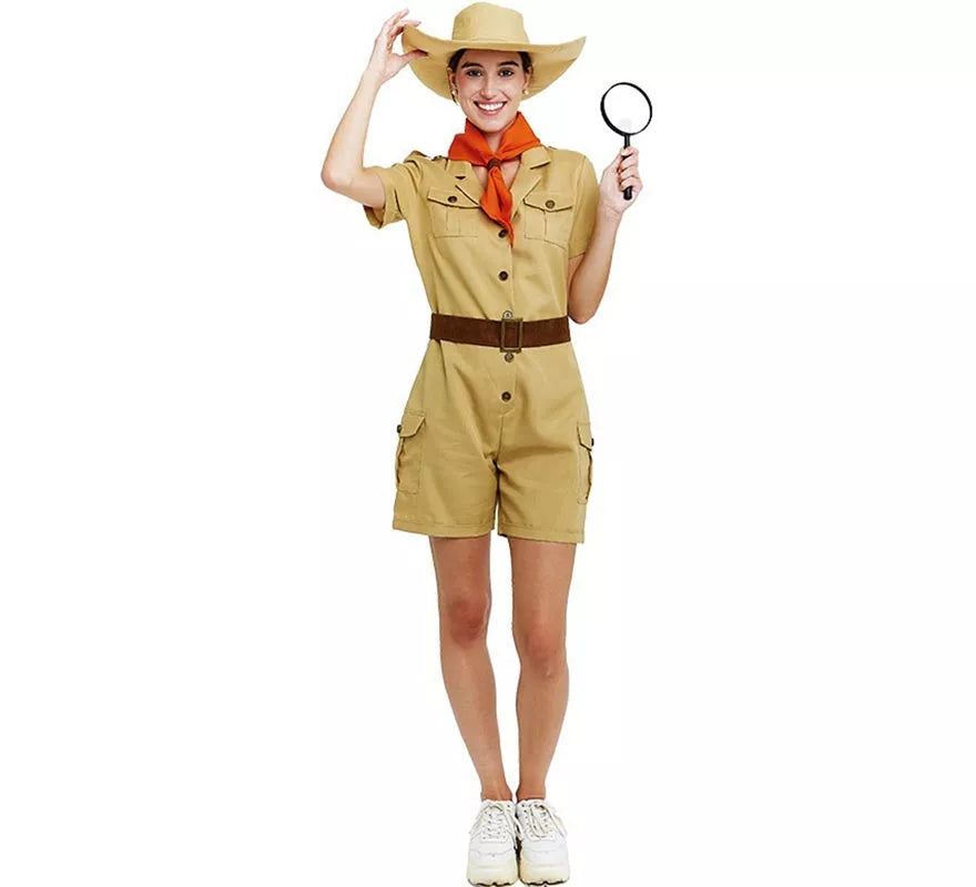 Translation missing: es.Disfraz de Exploradora clásica con cinturón para mujer