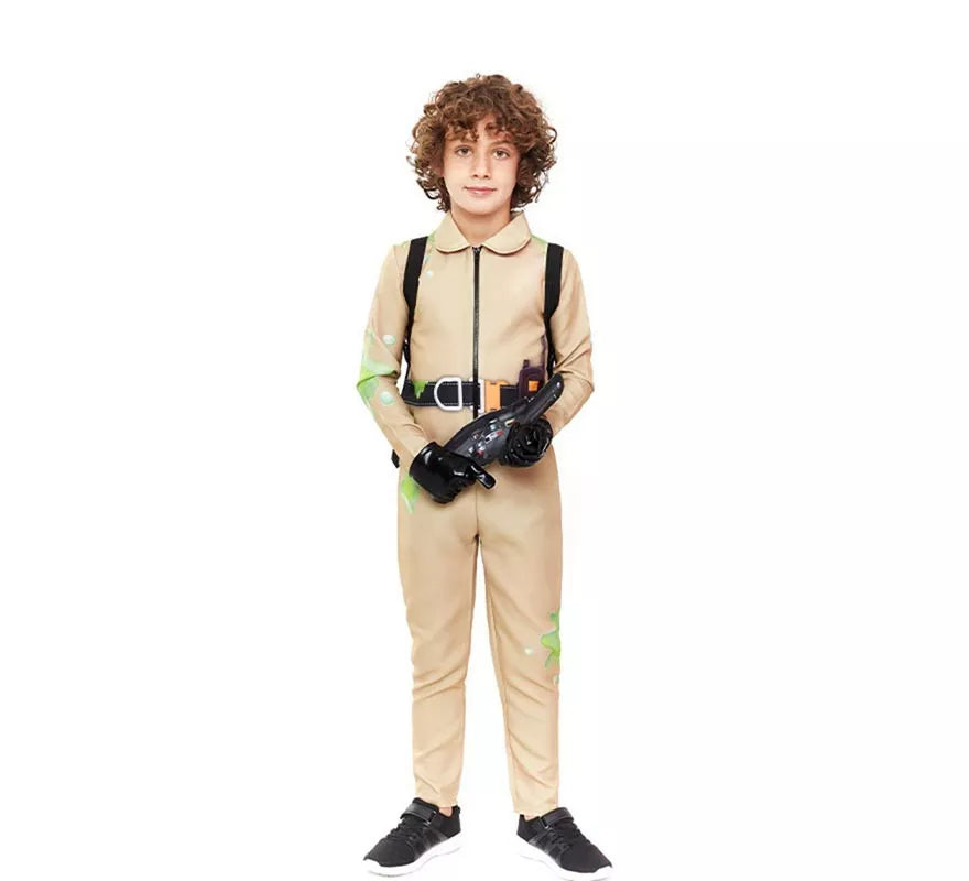 Translation missing: es.Disfraz de Exterminador de Fantasmas beige para niño