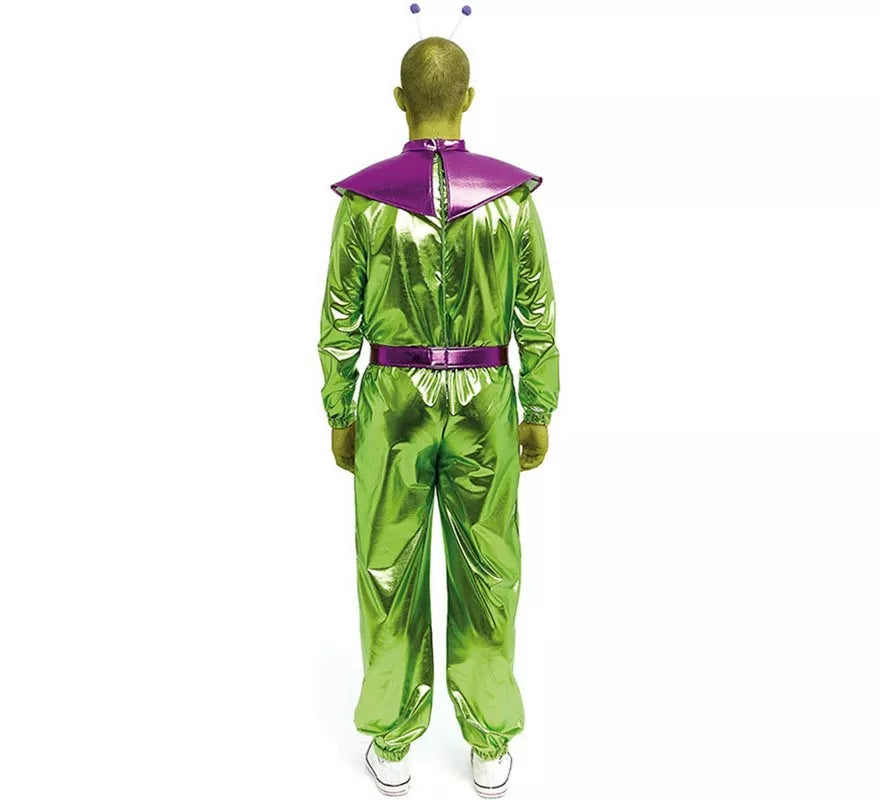 Translation missing: it.Disfraz de Extraterrestre verde y morado para hombre