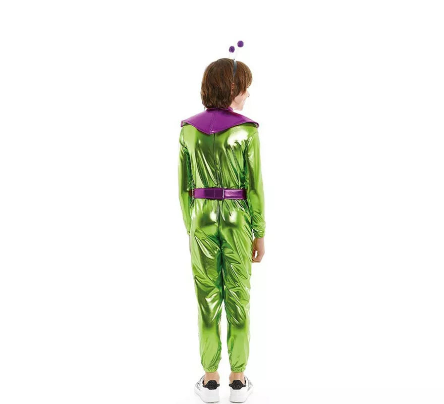 Translation missing: it.Disfraz de Extraterrestre verde y morado para niño