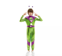 Costume da alieno verde e viola per bambino