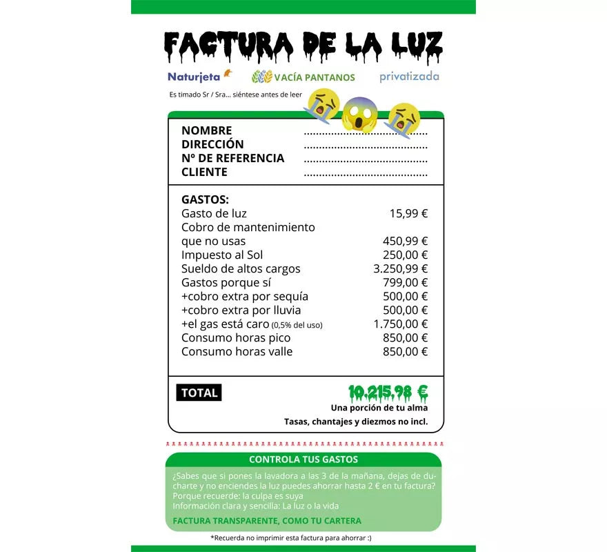 Translation missing: es.Disfraz de Factura de la Luz para adultos
