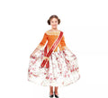Disfraz de Fallera Naranja estampado para niña