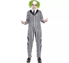 Costume da fantasma a righe per uomo