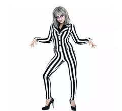 Costume da fantasma a righe da donna