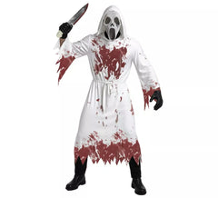 Costume da fantasma assassino bianco per uomo