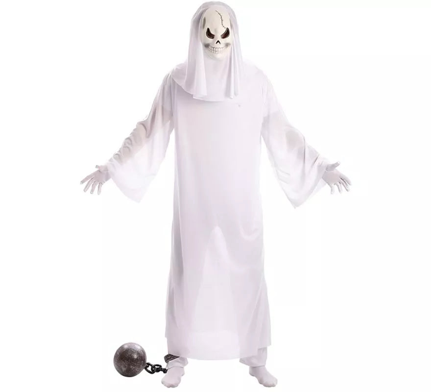 Translation missing: it.Disfraz de Fantasma blanco con Máscara para hombre