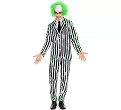 Costume da fantasma con abito a righe da uomo