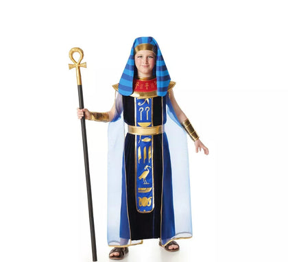 Disfraz de Faraón Egipcio azul para niño