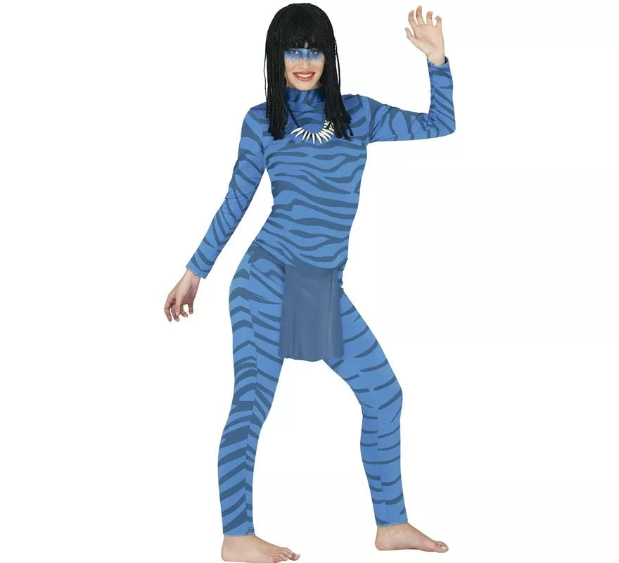 Translation missing: es.Disfraz de Felina Azul Extraterreste para mujer