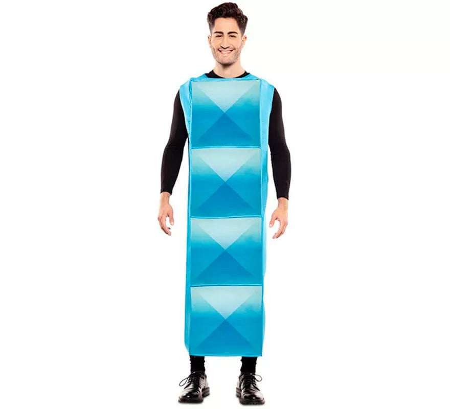 Translation missing: es.Disfraz de Figura de Tetris Azul Claro para adultos
