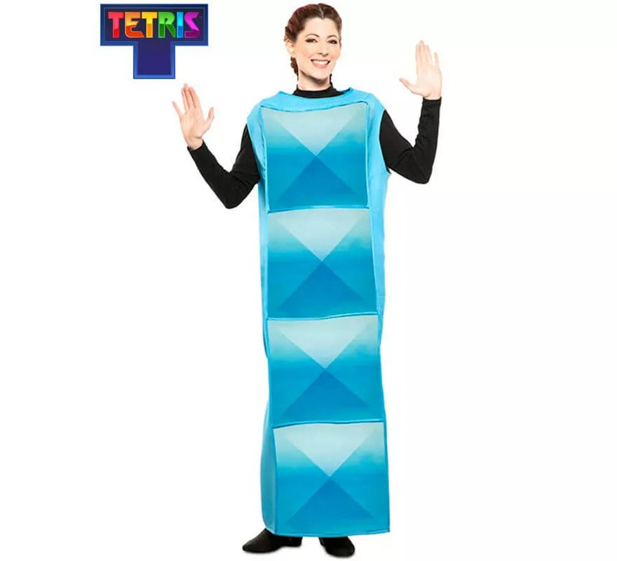 Translation missing: es.Disfraz de Figura de Tetris Azul Claro para adultos