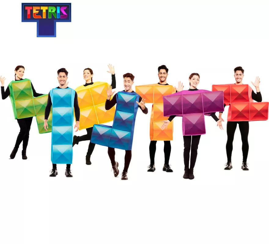 Translation missing: es.Disfraz de Figura de Tetris Azul Claro para adultos