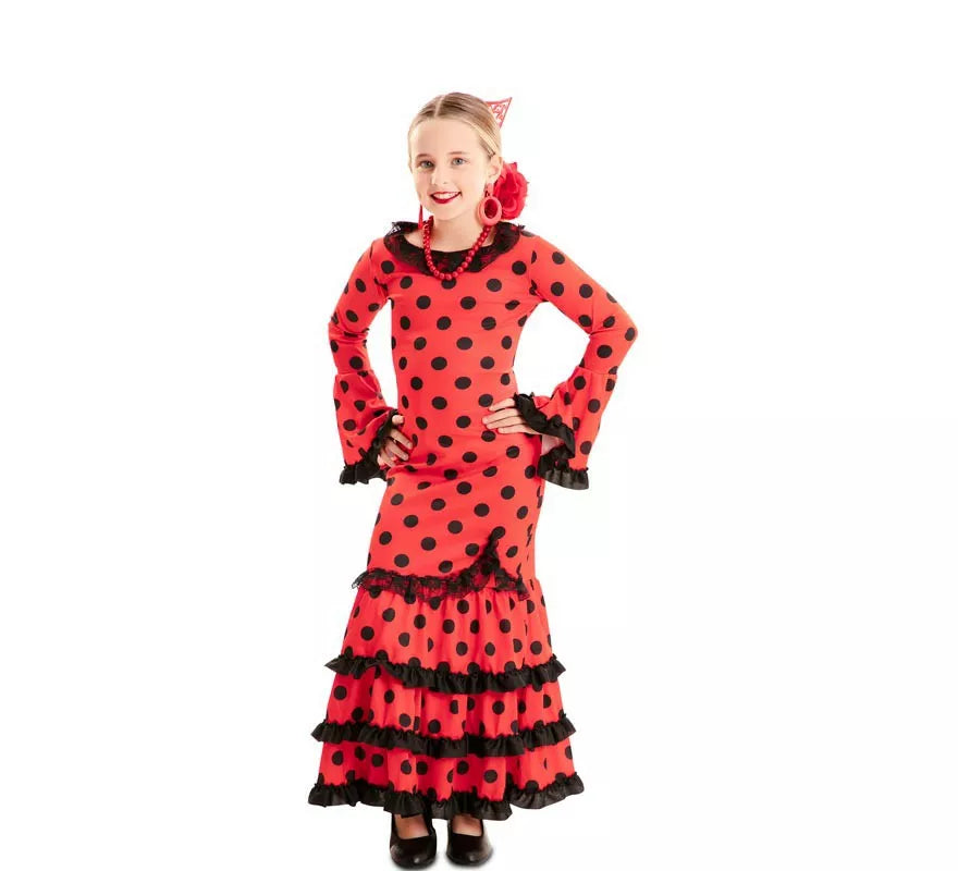 Translation missing: it.Disfraz de Flamenca Roja para niña