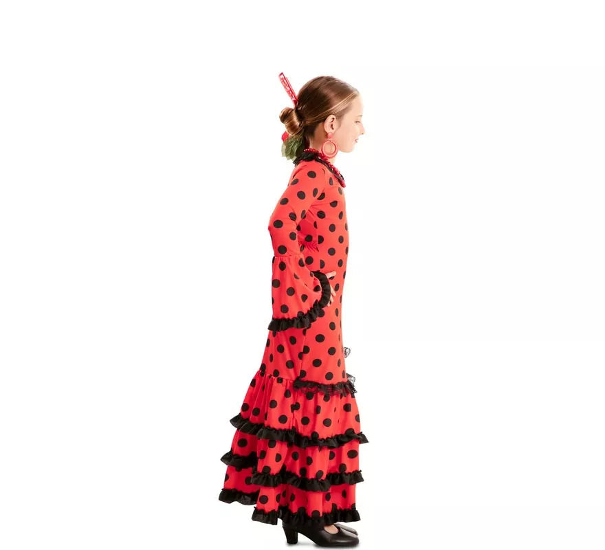 Translation missing: es.Disfraz de Flamenca Roja para niña
