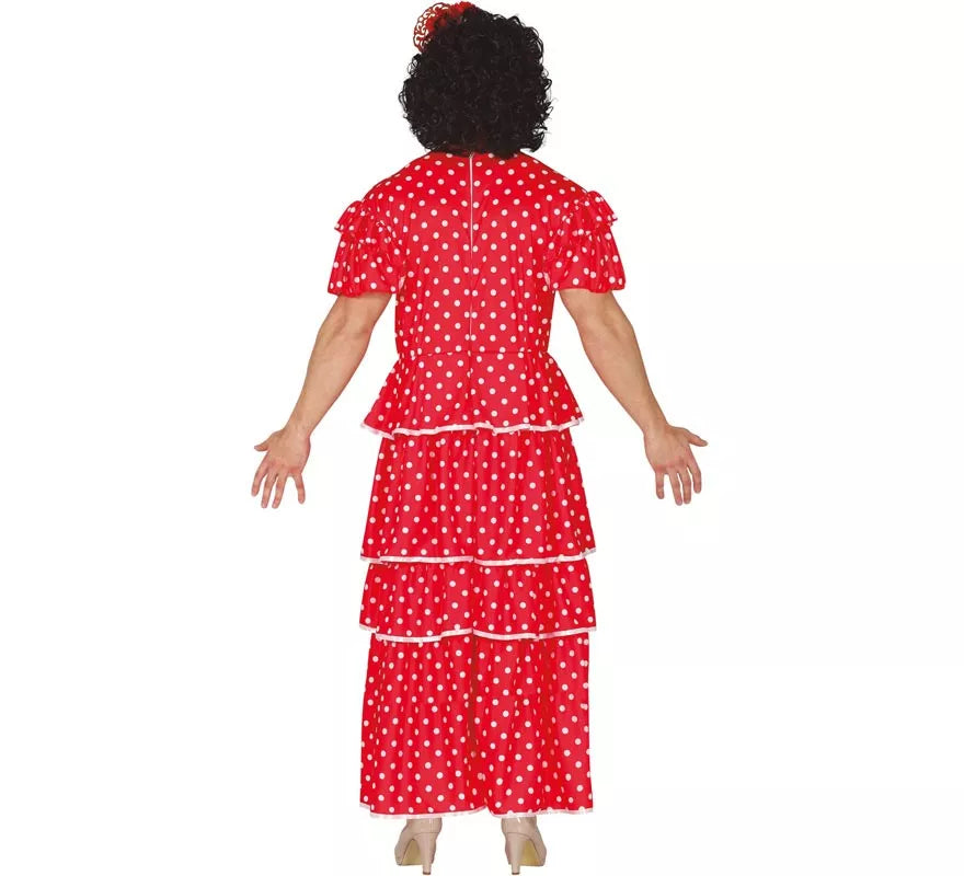 Translation missing: it.Disfraz de Flamenca Rojo a Lunares para hombre