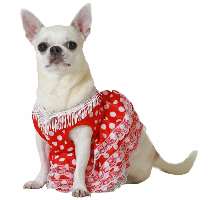 Translation missing: es.Disfraz de Flamenca rojo para perro