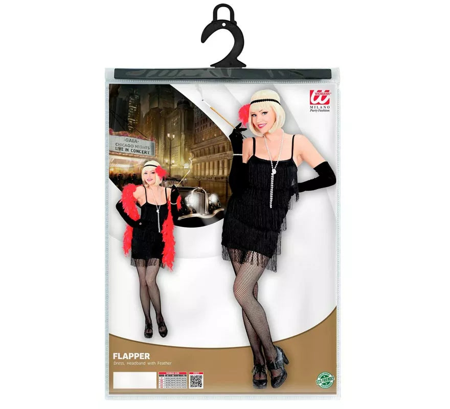 Disfraz de Flapper clásico negro para mujer