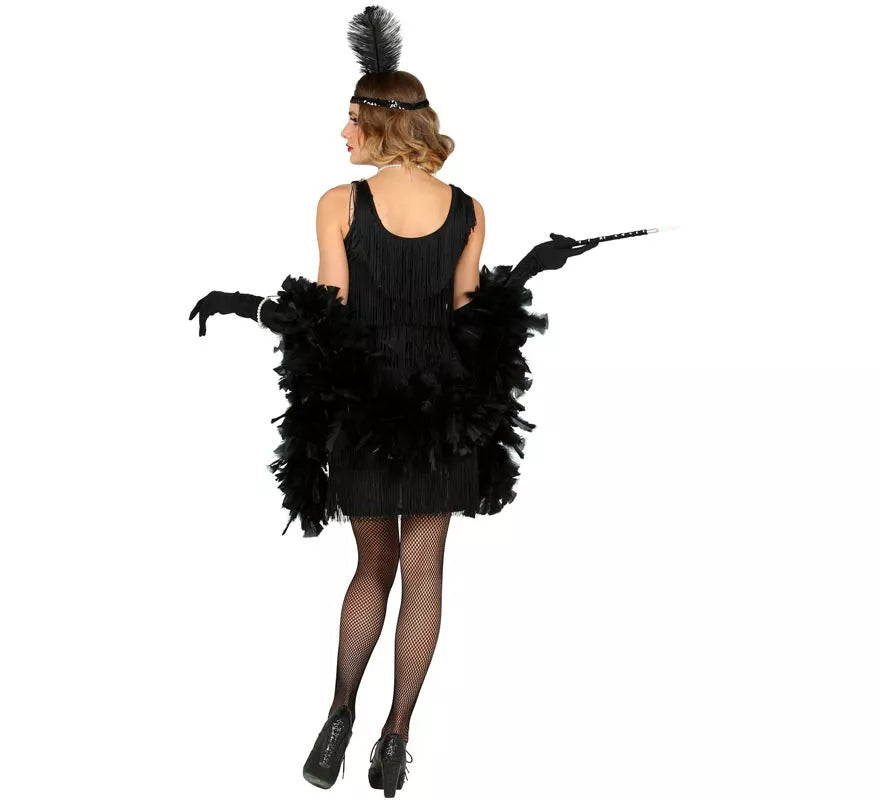 Translation missing: it.Disfraz de Flapper de los años 20 negro para mujer
