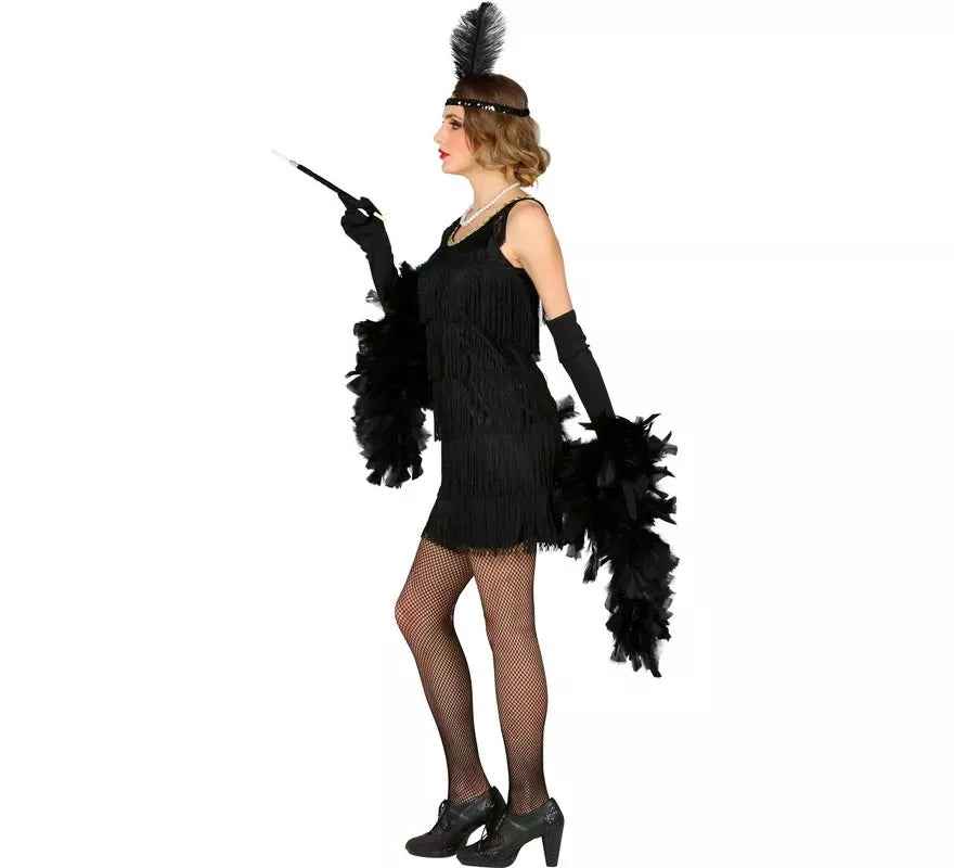 Translation missing: it.Disfraz de Flapper de los años 20 negro para mujer