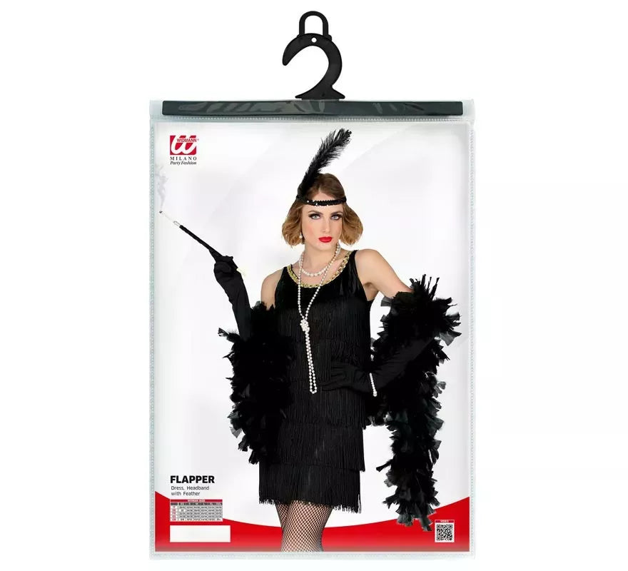 Translation missing: es.Disfraz de Flapper de los años 20 negro para mujer