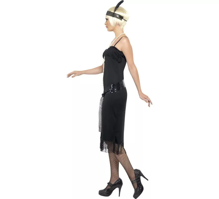 Translation missing: it.Disfraz de Flapper Locos años 20 Negro para Mujer
