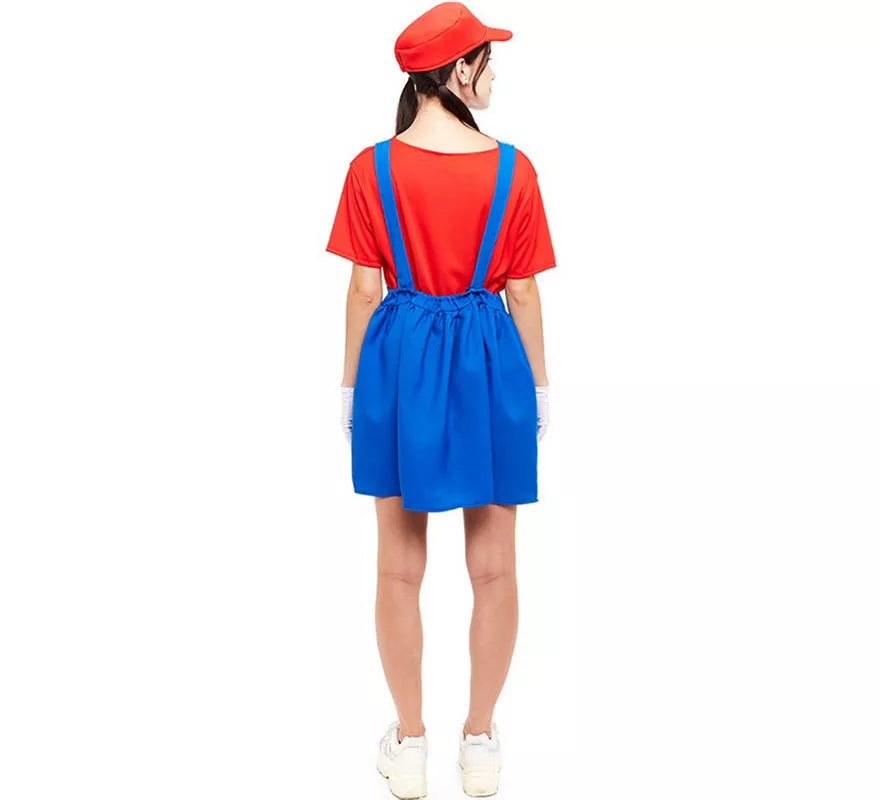 Translation missing: it.Disfraz de Fontanera Roja de Videojuegos para mujer