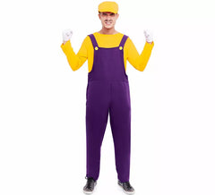 Costume da idraulico giallo per uomo