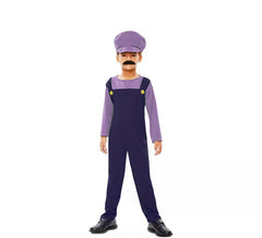 Costume da idraulico viola per bambino