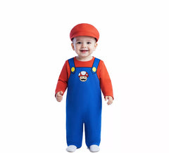 Costume da idraulico rosso per neonato