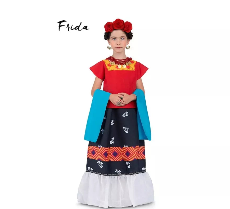 Translation missing: it.Disfraz de Frida Kahlo Clásica con tocado para bebé y niña