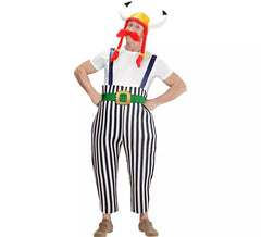 Gallo Costume da gallo con casco per uomo