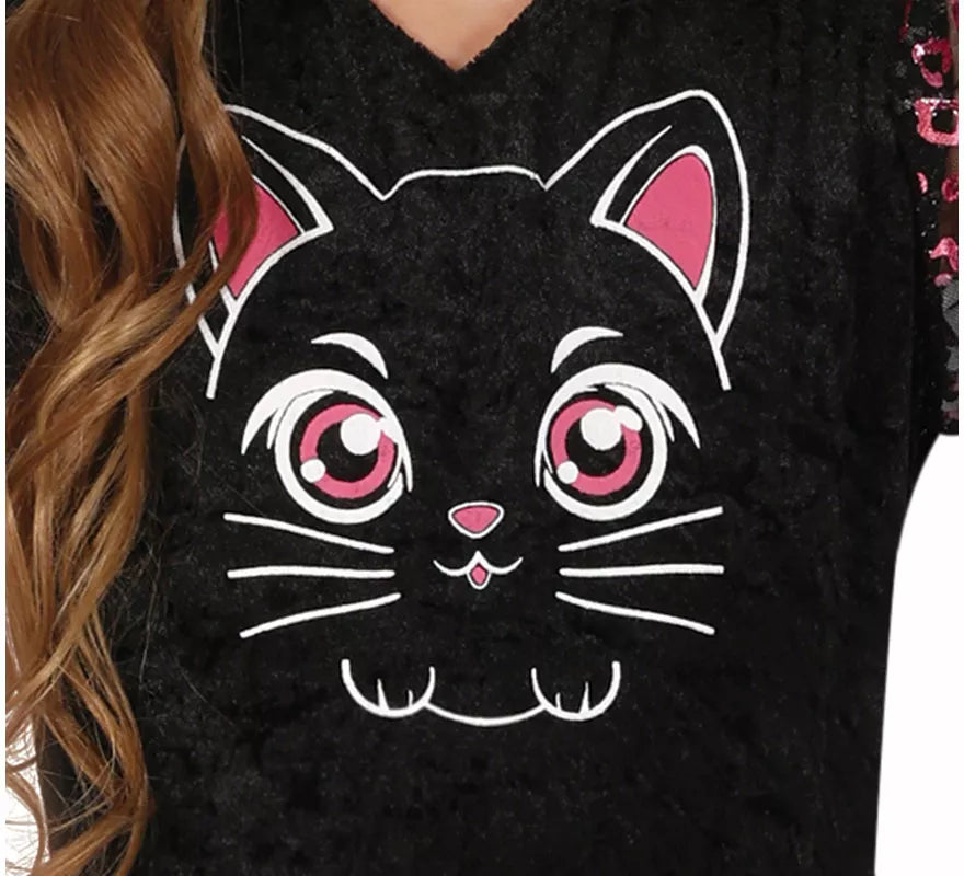 Translation missing: it.Disfraz de Gatita presumida negra para niña