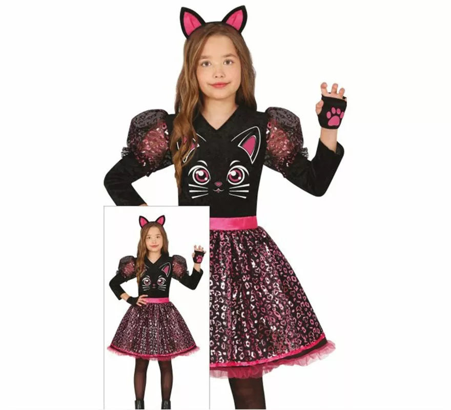 Translation missing: it.Disfraz de Gatita presumida negra para niña
