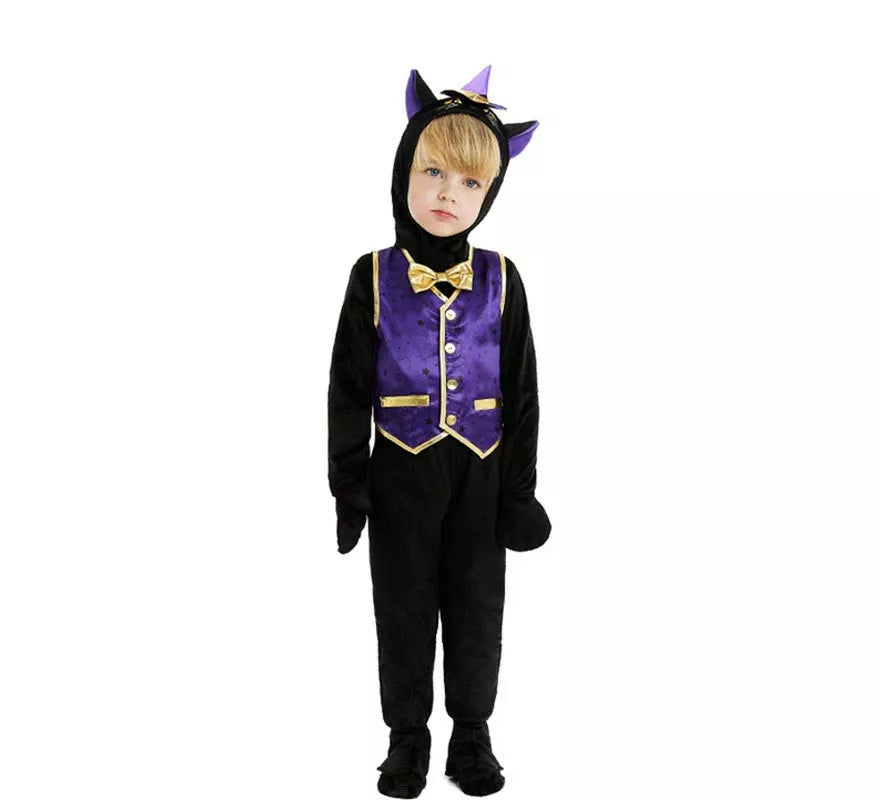 Translation missing: it.Disfraz de Gatito en traje con capucha y pajarita para bebé y niño
