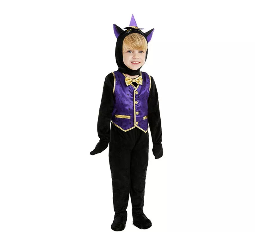 Translation missing: it.Disfraz de Gatito en traje con capucha y pajarita para bebé y niño