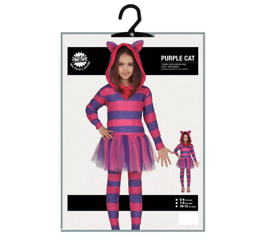 Disfraz de Gato Cheshire para niña