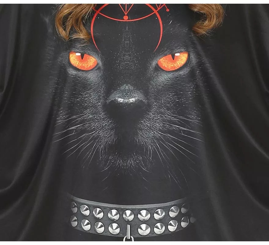 Translation missing: es.Disfraz de Gato en Poncho Negro para mujer