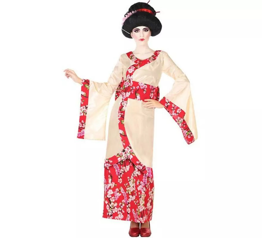Translation missing: es.Disfraz de Geisha con Flores para mujer