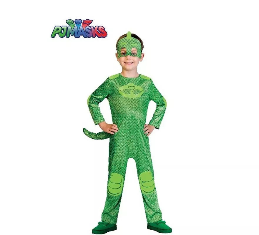 Translation missing: it.Disfraz de Gekko Verde de Pj Masks para niño