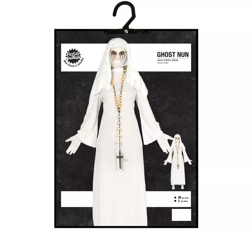 Translation missing: es.Disfraz de Ghost Monja blanca para mujer en Halloween