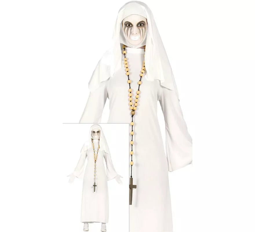 Translation missing: es.Disfraz de Ghost Monja blanca para mujer en Halloween