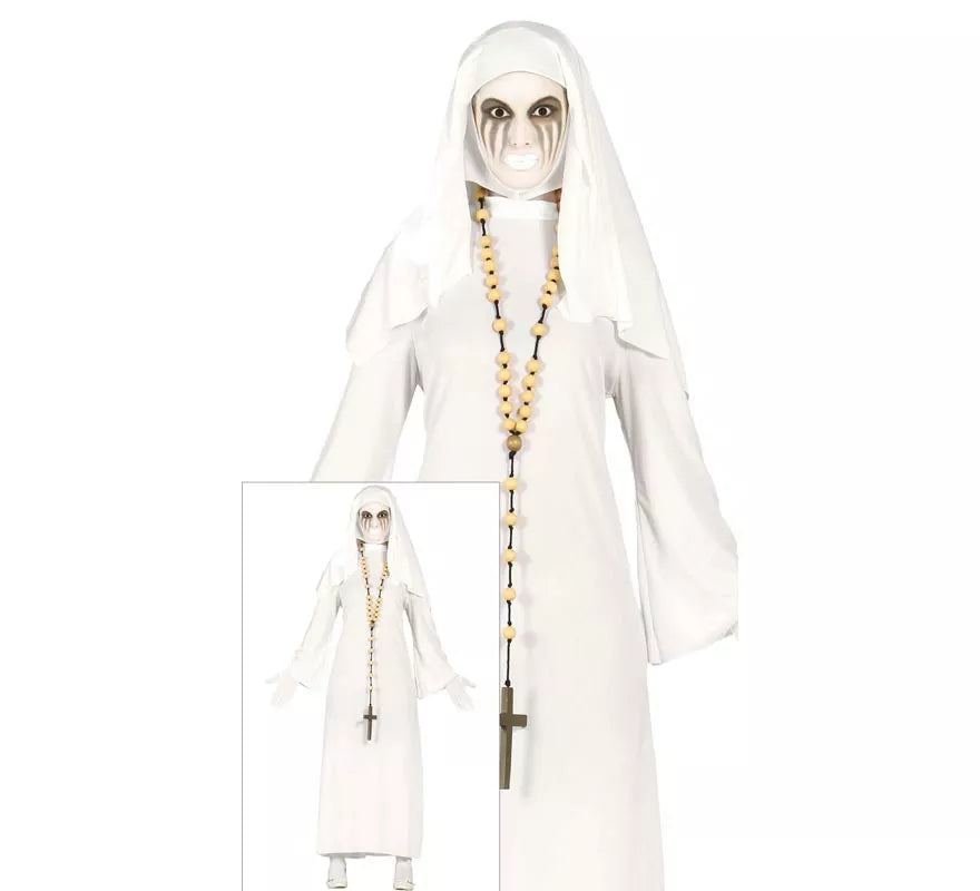 Translation missing: es.Disfraz de Ghost Monja blanca para mujer en Halloween