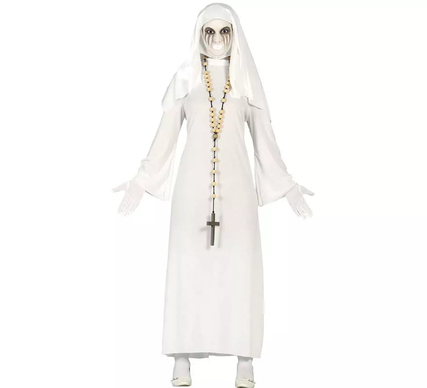 Translation missing: es.Disfraz de Ghost Monja blanca para mujer en Halloween