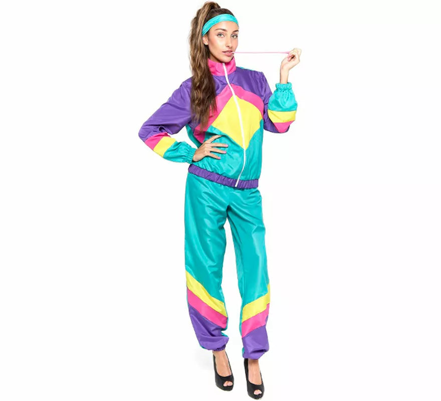 Translation missing: es.Disfraz de Gimnasta Chándal Retro para mujer