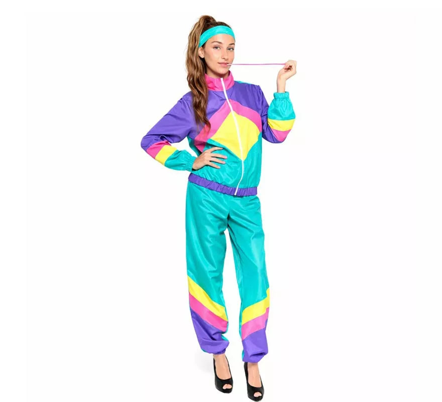 Translation missing: es.Disfraz de Gimnasta Chándal Retro para mujer