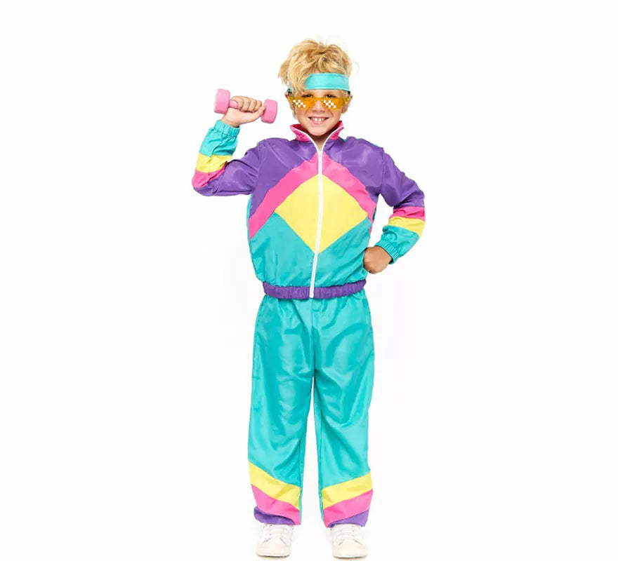 Translation missing: it.Disfraz de Gimnasta Chándal Retro para niño